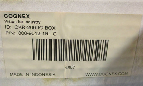 Cognex CKR200IOBOX Checker Sensor I/O Box NIB