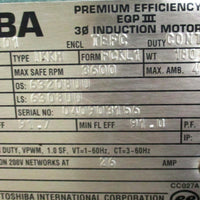 Toshiba 10 HP 230/460V Motor w/ US Motors GDM 17:1 Ratio Gear Reducer
