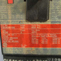 Siemens 100AMP Circuit Breaker Current Limiting 3 Pole CED63B100