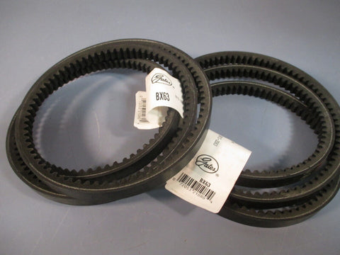 Gates 9013-2063 Tri-Power V-Cogged Belt (Lot of 2) BX63