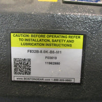 BOSTON GEAR F03619 2.04 HP 8:1 INLINE HELICAL SPEED REDUCER F832B8.0KB5M1