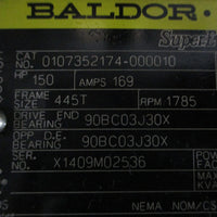 Baldor Reliance EM4406T-4 3-Phase Motor MP44G3907 150HP 1785RPM 3-3/8" Shaft Dia