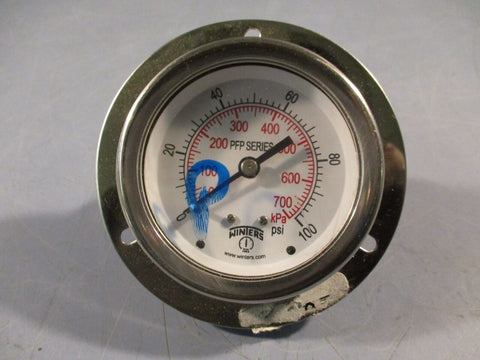 Winters PFP Series Pressure/Vacuum Gauge 0 to 100 PSI 2-30-000529