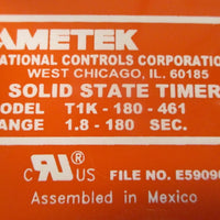 Ametek T1K00180461 Time Delay Relay 1.8180 Seconds 120 VAC