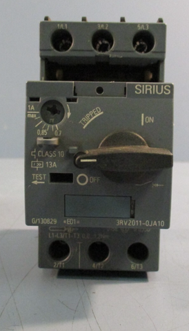 Siemens 3RV20110JA10 Motor Protector Circuit Breaker