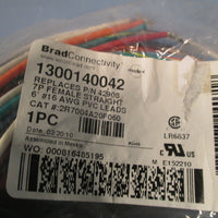 Woodhead Female Connector, 7 Pin, 6' # 16AWG (Lot of 2) 1300140042