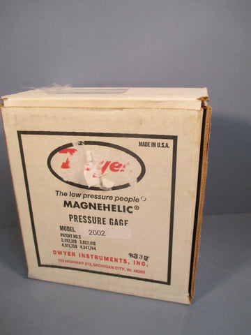 Dwyer Magnehelic 4" Differential Pressure Gauge 02 Inches Of Water Model: 2002