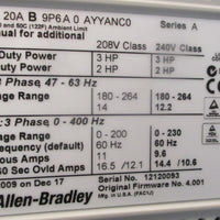 Allen Bradley 20AB9P6A0AYYANC0 Ser A PowerFlex 70 Variable Frequency Drive 3PH