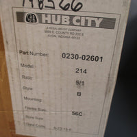 Hub City Cast Iron SingleReduction Worm Reducer 214 Ratio 5/1 B 56C 023002601