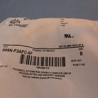 Lot of (2) Allen Bradley 889N-F3AFC-6F Ser B QD Cordset Female 3-Pin 3-Wire 6ft
