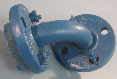 Crane A395-150 Flanged Pipe Elbow Fitting 1" PFTE Lined 8" Length