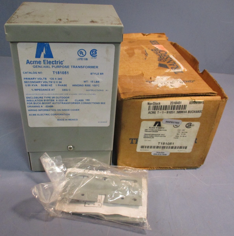ACME T181051 .50KVA 120/240X12/24 General Purpose Transformer 50/60Hz, 1 Phase