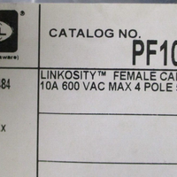(Lot of 2) Hubbell PF1004PA005 Linkosity Female Cable 5' Long 600VAC 4 Pole 10A