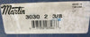 Martin 3030 2 3/8 Taper Lock Bushing 2-3/8" Bore 5/8" x 5/16" Keyway
