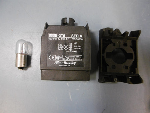 Sealed Lot Of 7 Allen Bradley 800E3TL5 Transformer Module With Latch & Lamp