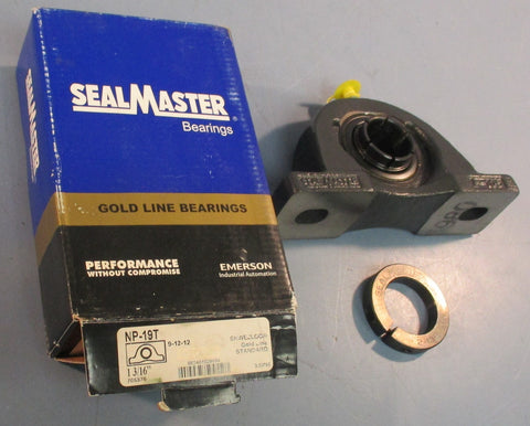 SealMaster NP19T Pillow Block Ball Bearing Unit 13/16" Bore 2Bolt
