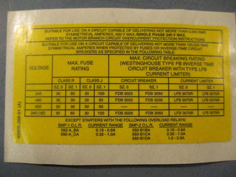 AllenBradley 500A0D93 Ser B Size 0 Contactor 600VAC Max 18 Amp Max