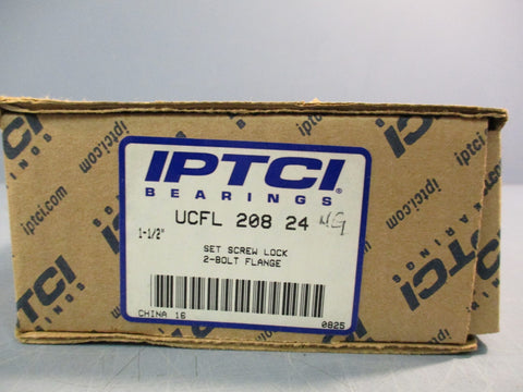 IPTCI UCFL 208 24NG  11/2" BORE 2Bolt Flange Bearing Set Screw Lock