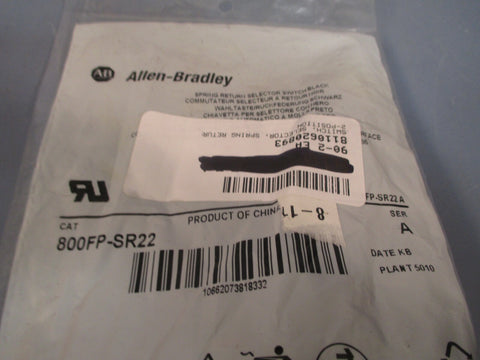 AllenBradley Spring Return Selector Switch (Black) Ser. A 800FPSR22