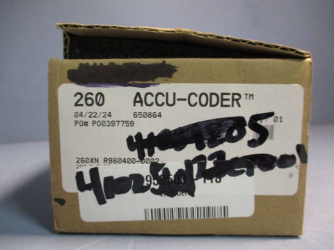 Accu-Coder Incremental Encoder Products 260-N-R-98-H-0400-R-HV-1-SMK-NF-2-CE