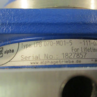 Wittenstein Alpha LPB 070-M01-5-111-000 Gearbox 5:1 Ratio LPB070M015111000