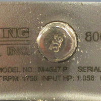 Sterling Electric 2000RA Worm Speed Reducer M-4687-P 5:1 Ratio 5/8" Bore