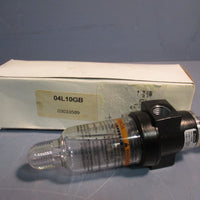 PARKER 04L10GB AirLine Lubricator,MicroMist,Polycarbonate,1/4",NPT 150 PSIG