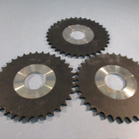 Lot of (3) Martin Sprocket 50 35 Roller Chain Sprocket, 50 Chain, 35 Teeth