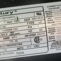 Century Heated Unit Electric Motor 1140rpm 60Hz