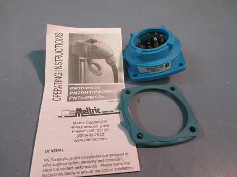 MELTRIC 01M8090 INLET/PLUG CONNECTOR PN12C 5A