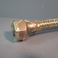Stainless Steel Flexible Metal Hose 9/16"Stem 31"Lg FNPTxMale Stem Braided NEW