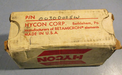 Hycon 0030D025W Hydraulic Main Filter Interchange Element Microglass
