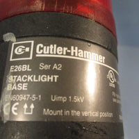 Cutler Hammer Series A2 Stacklight Base/Tower (Red, Orange, Green, Yellow) E26BL