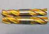 Lot of 2 Niagara 1" 4 Flute 56326 J5 HSCO 2" & 1.75" LOC Used Double End Mill