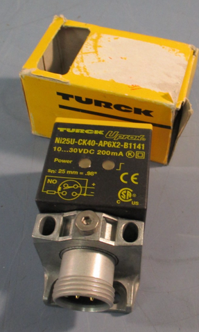 TURCK NI25U-CK40-AP6X2-B1141 10..30V 20mA INDUCTIVE PROXIMITY SWITCH