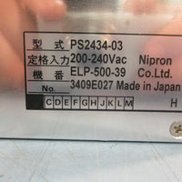 Nipron PS243403 Power Supply 200240 VAC Open Chassis PS243403