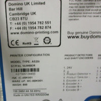 Domino A520i Inkjet Printer100-240V 4A 50-60Hz w/ Touchpanel Type 3