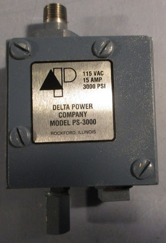 Delta Power Company PS3000 Pressure Switch 115VAC 15A 3000PSI PS3000