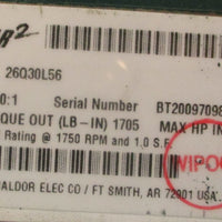 Dodge Tigear 2 26Q30L56 Gear Reducer 30:1 Ratio 2HP Max Input 11/8" Shaft Dia