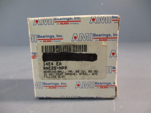 AMI UR205 Ball Bearing Insert 25mm Bore 52mm OD Set Screw Wide Inner Ring 31 WD
