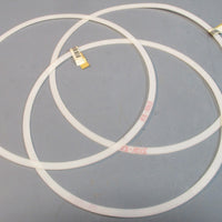 Lot of 3 White Teflon Gasket Ring 1/16" Thick, 101/8" ID, 107/8" OD NWOB