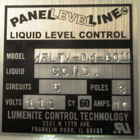 Lumenite Control WFLTVDM6011 Panel Level Line Liquid Level Control 3 Pole Used