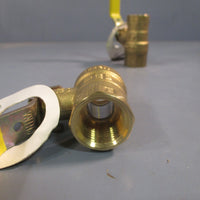 Lot of (2) Watts 1/2" Brass Ball Valve FBV3C Sku# 0547102