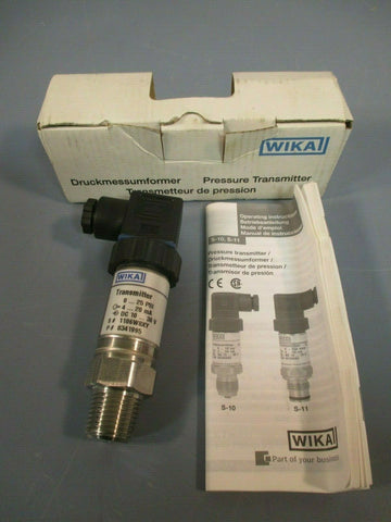 WIKA PRESSURE TRANSMITTER 0 to 25 PSI S10 8341995