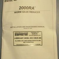 Sterling Electric 2000RA Worm Speed Reducer M-4687-P 5:1 Ratio 5/8" Bore