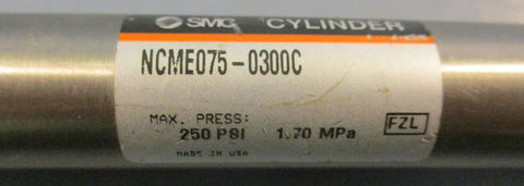 SMC NCME075-0300C Round Body Cylinder 3" Stroke 8-250PSI Lot of 2