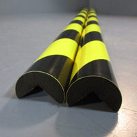 Set of 2 Glow in the dark corner guards (Black on fluorescent Yellow) 39 3/8"