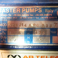 AB Telfa DPIG 71B4 Motor 0.37kW w/ Caster Pumps MPA 214 A PW 316 T