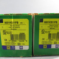 Lot of (2) Schneider Selector Switch 9001KS11FB