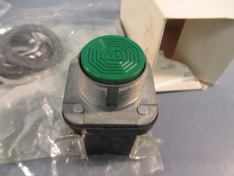 Allen Bradley 800T-A1A2 Green Push Button Switch, 2 Pole Momentary Panel Ser T